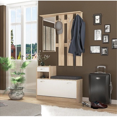 ЕВРОМАР Портманто с възглавница orion дъб сонома / бял мат