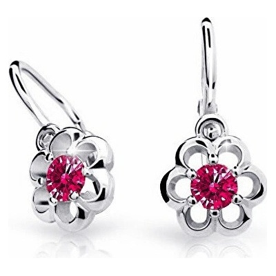 Cutie Jewellery detské náušnice z bieleho zlata C1947-10-X-2 červená