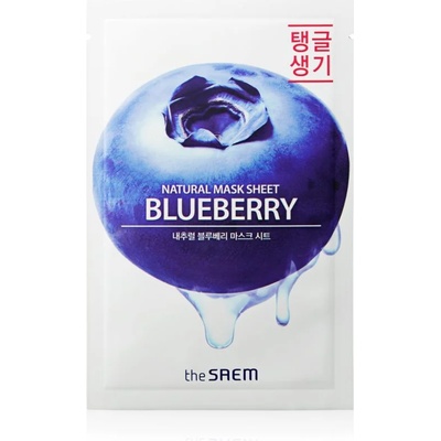 The Saem Natural Mask Sheet Blueberry платнена маска с ревитализиращ ефект 21ml