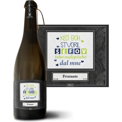Sablio Keď Boh stvoril šéfov Prosecco biele suché šumivé víno 10,5 % 0,75 l (holá fľaša)