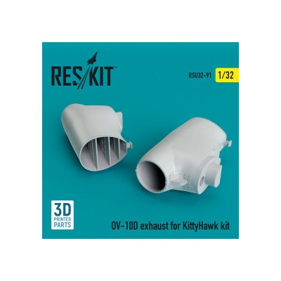 Reskit OV-10DBronco exhaust for KittyHawk kit 3D Printed 1:32