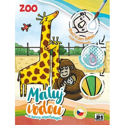 Jiri Models Vodová omalovánka A4 Zvířátka ZOO
