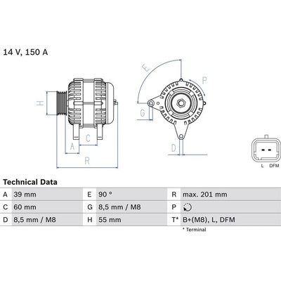 BOSCH 0 986 080 400 generátor (0986080400)