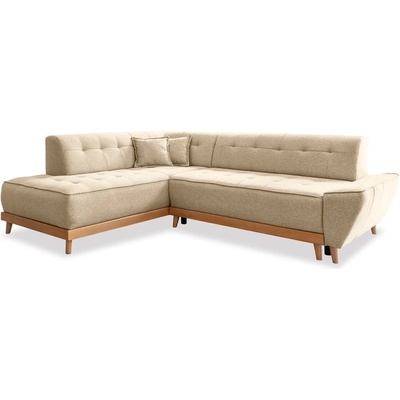 Miuform Бежов ъглов разтегателен диван ляв ъгъл, Dazzling Daisy - Miuform (Dazzling Daisy HAEECL-2QBKR LA07)