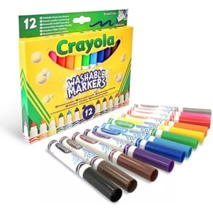 Crayola Crayola: Миещи се, със заоблен връх флумастери - комплект 12 бр (58-8340)