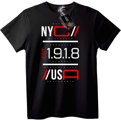 NOONEBRAND Тениска Градски живот в NYC - S, Black