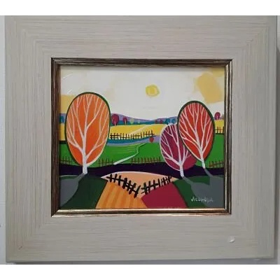 Наивистичен пейзаж " Слънчев ден"