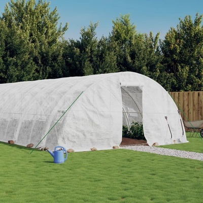vidaXL s ocelovým rámem bílý 90 m² 18x5x2,3 m