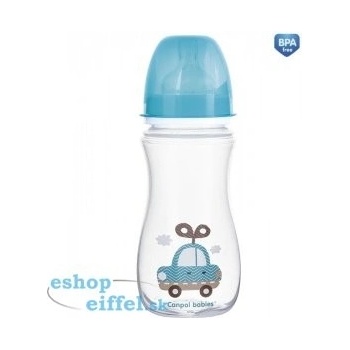 Canpol babies Sklenená Fľaška Easy Start Pure 120 ml modrá