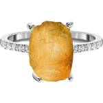 Silenti Jewelry Сребърен пръстен "Цитрин" - 9 - 59.5мм (19.1мм диам. )