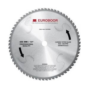 Euroboor Циркулярен диск 355 mm (25.4) 66T (x2.4) за твърда и неръждаема стомана (1309)