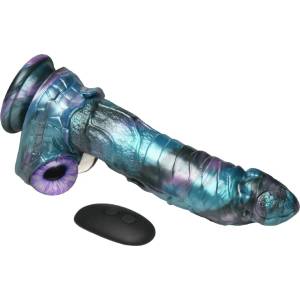 XR Brands Creature cocks Astro-Thrust - Thrusting and Vibrating Silicone Dildo