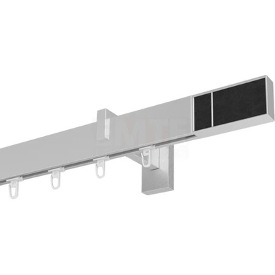 Marcin Dekor Square Line garniža ČIERNA KOŽA oceľ jednoduchá 160 - 600 cm