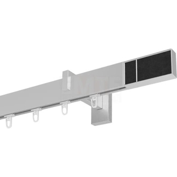 Marcin Dekor Square Line garniža ČIERNA KOŽA oceľ jednoduchá 160 - 600 cm