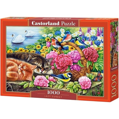 Castorland Пъзел Castorland от 1000 части - Коте в градината (C-104765)