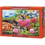 Castorland Пъзел Castorland от 1000 части - Коте в градината (C-104765)