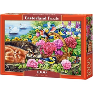 Castorland Пъзел Castorland от 1000 части - Коте в градината (C-104765)