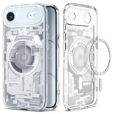 Удароустойчив кейс с MagSafe за iPhone Air от Spigen Ultra Hybrid - Zero One White (8800283314502)
