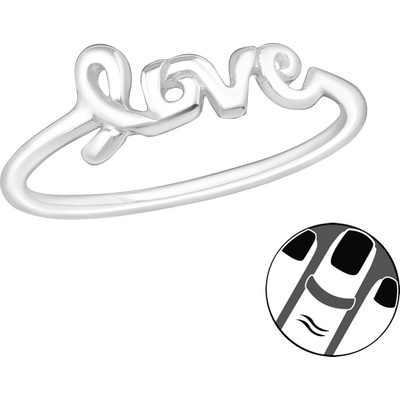 Lunica Stříbrný midi prsten LOVE 0431