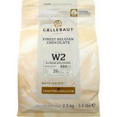 Callebaut W2 dropsy Biela čokoláda 2,5 kg