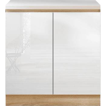 Долен шкаф Line 80 cm супер гланц бял HG