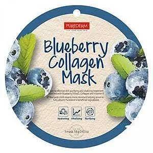 Purederm Колагенова маска за лице с боровинка PUREDERM Blueberry Collagen Mask 18 ml