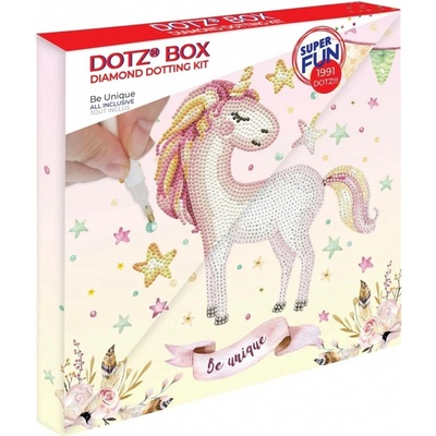 DIAMOND DOTZ DOTZIES Diamantové malování Jednorožec DBX023 28 x 28 cm