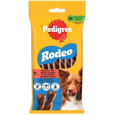 PEDIGREE Rodeo лакомство за кучета с говеждо 7 бр. / 123 г