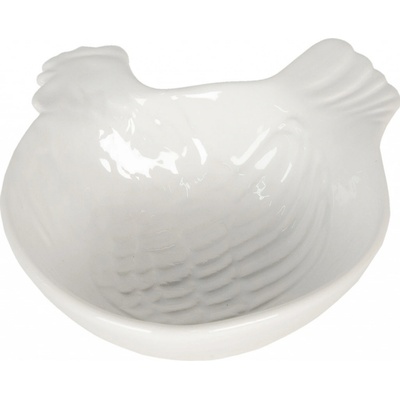 Clayre & Eef Keramická miska ve tvaru slepice Campagne 14 x 17 x 15 cm