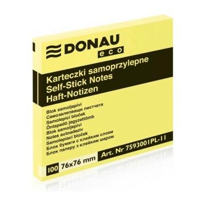 Bloček Donau ECO žltý 76x76mm
