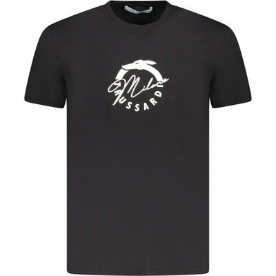 Trussardi Černé tričko s krátkým rukávem černá bílá