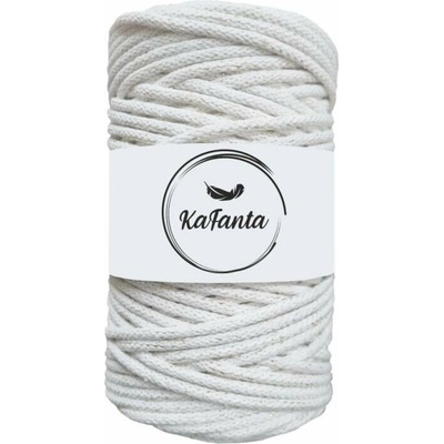 Bavlnená šnúra KaFanta 5 mm - biela so zlatou nitkou