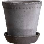 Bergs Potter Саксия Helena с поставка 8, 5 см сива (HG8.5S)