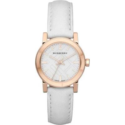 Дамски часовник Burberry The City BU9209, Естествена кожа, Бял / Розово злато (BU9209)