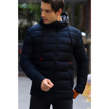 QAWWA Мъжко водонепромокаемо и ветроустойчиво яке qdm-190 - Тъмносиньо #409704 (409704_Тъмно синьо)