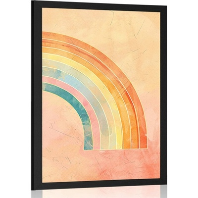 Plakát minimalistická duha Peach Fuzz - 30x45 black