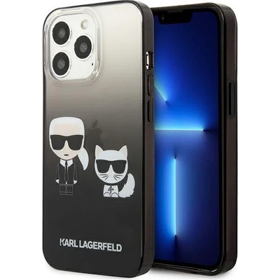 KARL LAGERFELD Кейс Karl Lagerfeld KLHCP13LTGKCK за iPhone 13 Pro / 13 6, 1 "", твърд, черен, Gradient Iconic Karl and Choupette (KF001003-0)