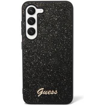Image 1 of GUESS Гръб Guess PC/TPU Glitter Flakes Metal Logo Case за Samsung Galaxy S23 Plus - Черен