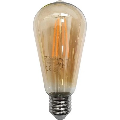 Trixline žiarovka Filament LED E27 8W biela teplá ST64