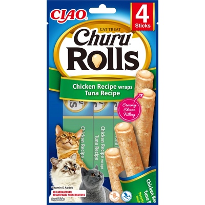 Churu Cat Rolls Chicken wraps&Tuna cream 4 x 10 g