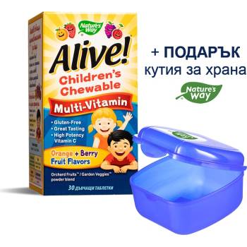 Nature's Way Alive Мултивитамини за деца, 30 дъвчащи таблетки, Nature's Way (15781)