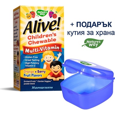 Nature's Way Alive Мултивитамини за деца, 30 дъвчащи таблетки, Nature's Way (15781)