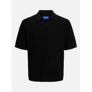JACK & JONES Блуза Jack and Jones Men's Split Neck Knitted Crew Sweatshirt - Black