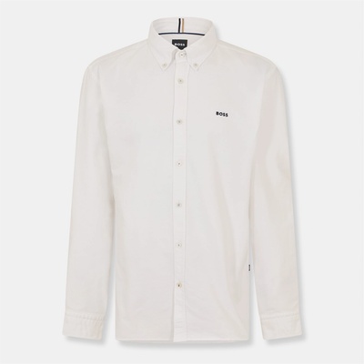 HUGO BOSS Риза с дълъг ръкав Boss Men's Long Sleeve Shirt - Open White