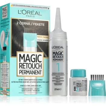 L'Oréal Magic Retouch Permanent тонираща боя за израстнали корени с апликатор цвят 2 BLACK