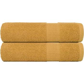 vidaXL Кърпи за ръце FROGN 2 бр. Златисти 50x100 см 360 г/м2 (136806)