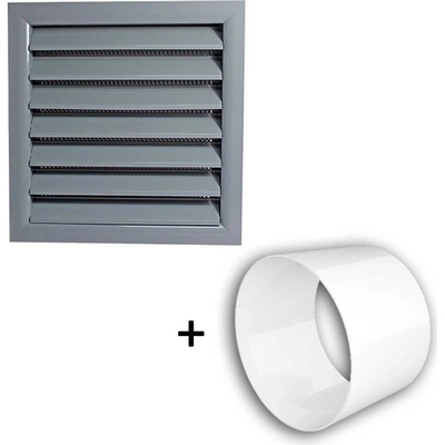 MIKAWI 140 x 140 límec d100 ŠEDÁ + Spojka d104 jako ukotvení14-0473S
