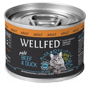 PETINTEREST Wellfed Adult Beef & Duck (12months - 7 years) консерва за кoтки с говеждо и патешко 200gr