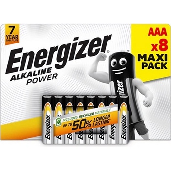 Energizer alkaline power дълготрайна батерия aaa, алкална, 8 бр. /опаковка (e300127804)