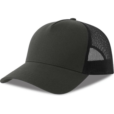 Atlantis Rapper Cotton-S 5 panelová Trucker šiltovka sivá Dark čierna